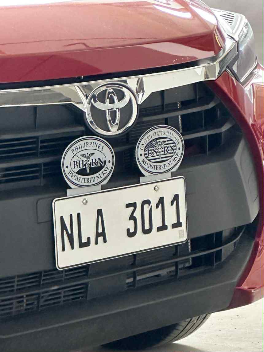 Registered Nurse PH-RN Car Profession Emblem Silver