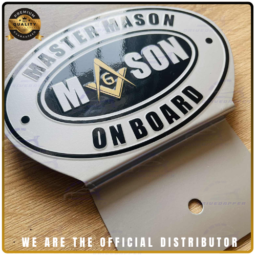 Master Mason Car Profession Emblem Accessories Silver Gold