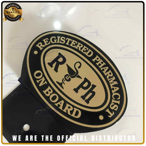 Registered Pharmacist Car Profession Emblem Accessories Gold
