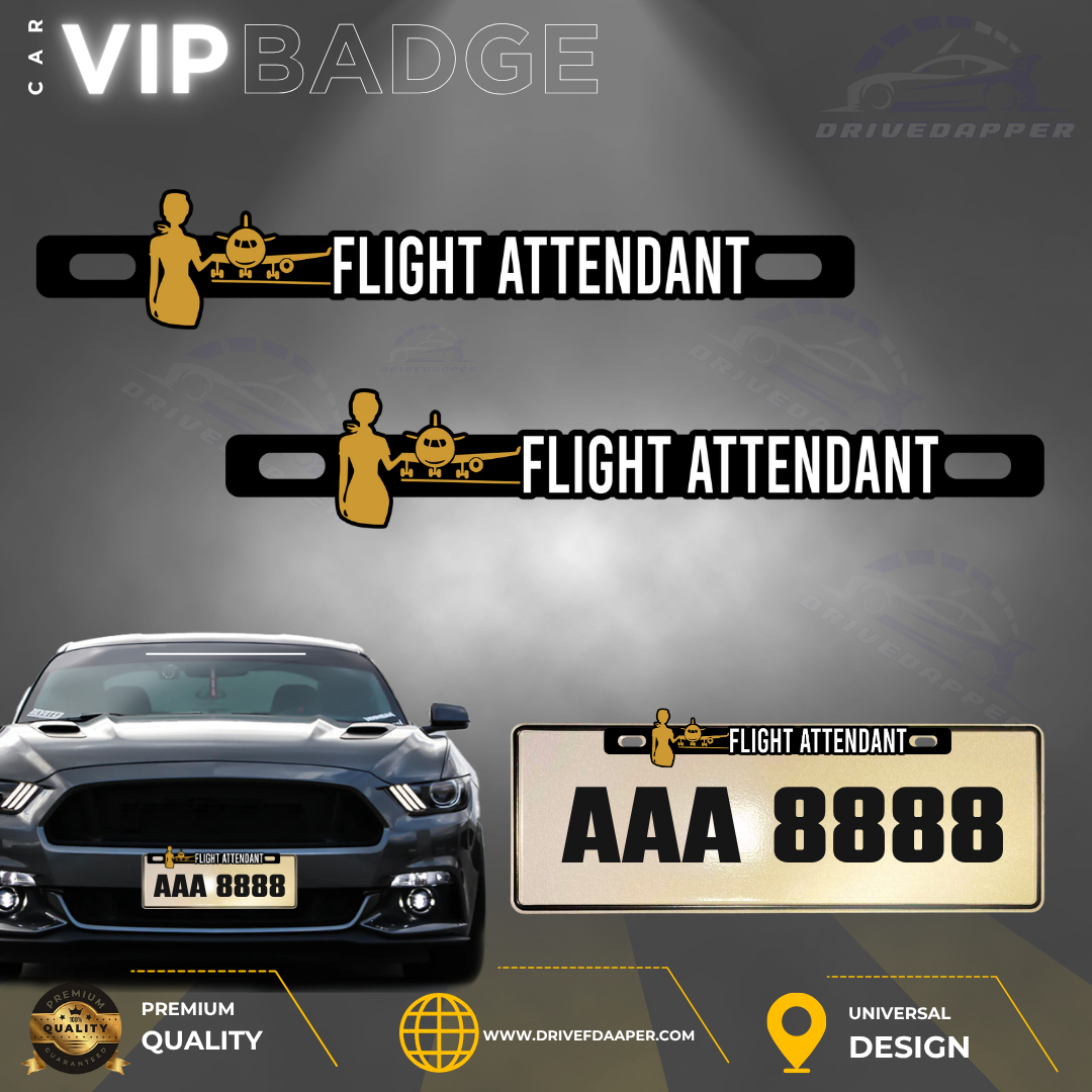 Flight Attendant Car VIP Badge Emblem Accessories B