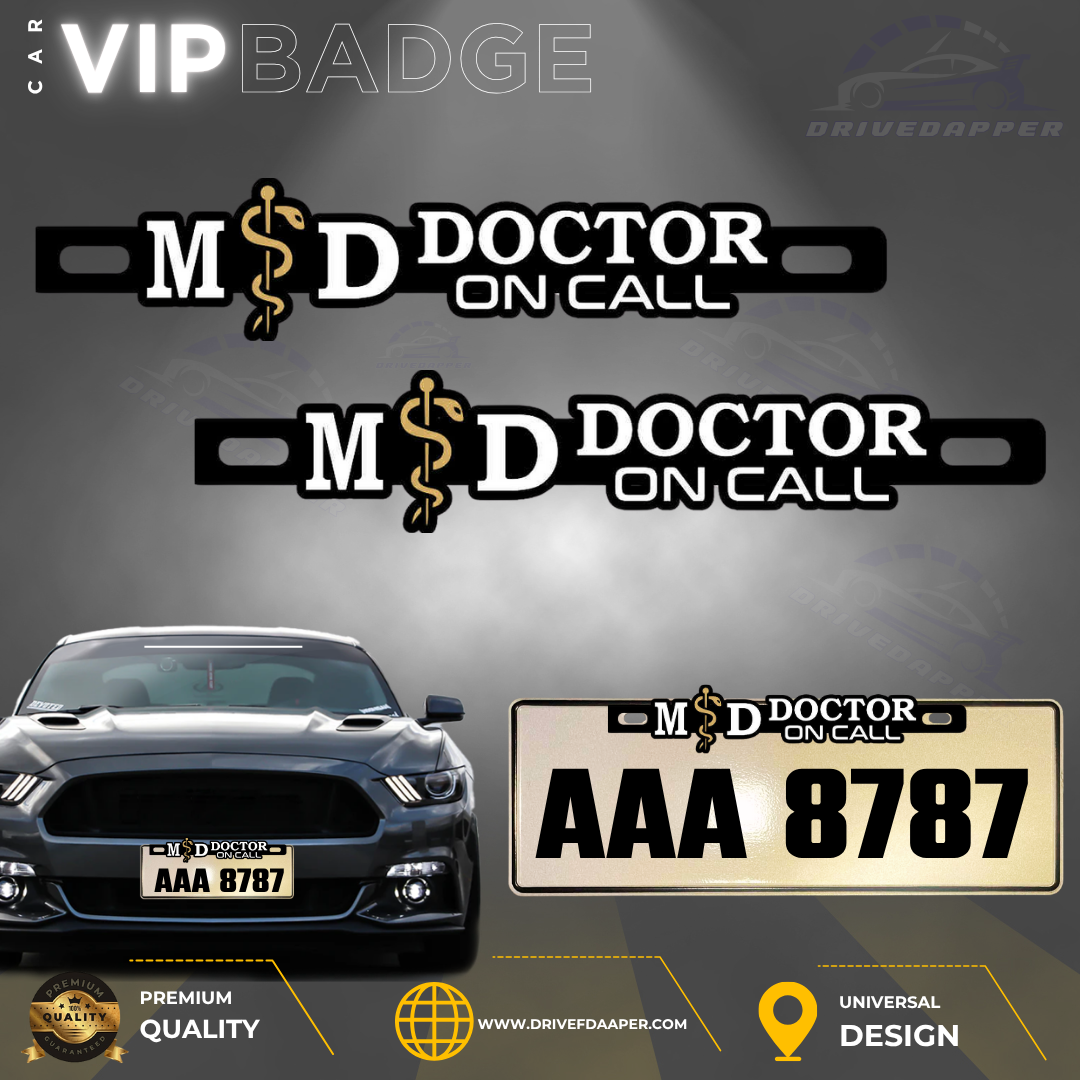 DOCTOR ON CALL Asclepius Car VIP Badge Emblem