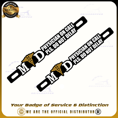 Physician On Call Car VIP Badge Emblem Gold