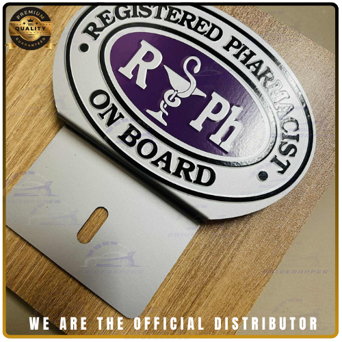 Registered Pharmacist Car Profession Emblem Accessories Violet