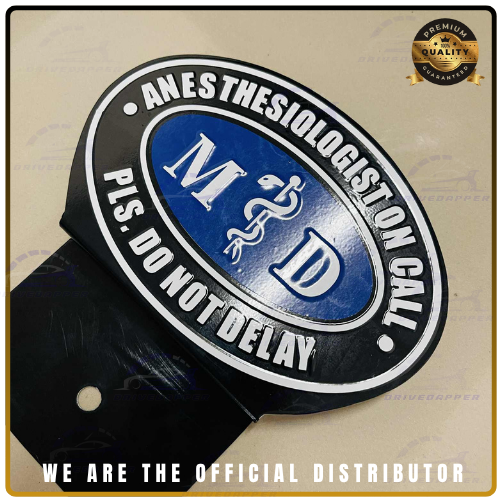 Anesthesiologist On Call Car Profession Emblem
