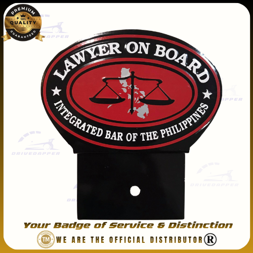 Lawyer On Board Car Profession Premium Emblem Accessories Black Red