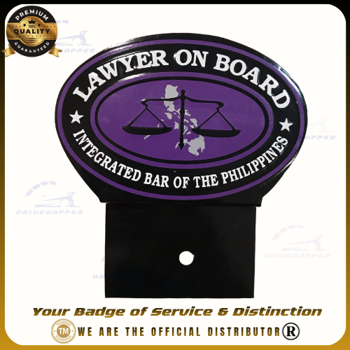 Lawyer On Board Car Profession Premium Emblem Accessories Black Violet