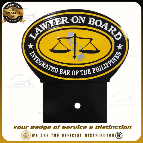 Lawyer On Board Car Profession Premium Emblem Accessories Black Yellow