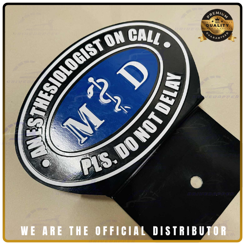 Anesthesiologist On Call Car Profession Emblem