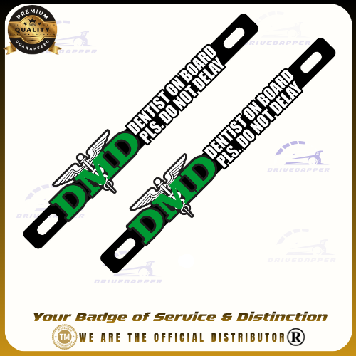Dentist On Board Car VIP Badge Emblem Green