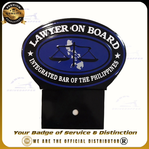 Lawyer On Board Car Profession Premium Emblem Accessories Black Blue