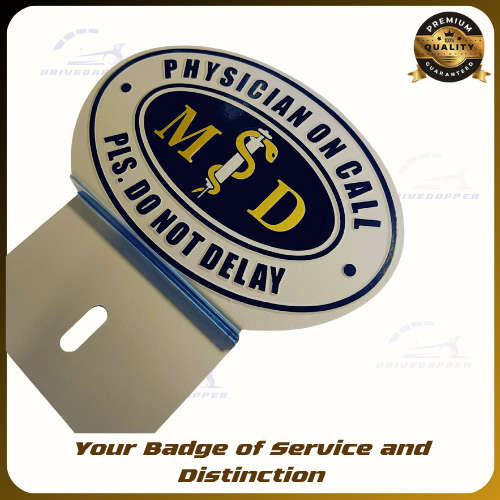 Physician On Call Asclepius S Car Profession Emblem Silver Black Gold