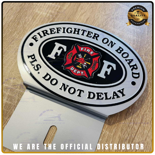FIREFIGHTER Car Profession Emblem Accessories Silver Black