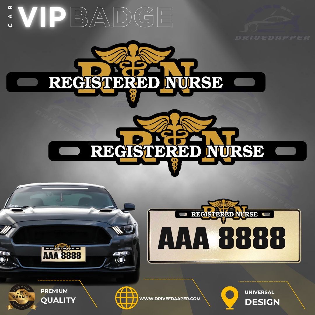 Registered Nurse Car VIP BADGE Emblem