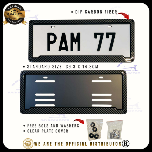 DriveDapper Carbon Dip License Frame Plate Holder Accessories