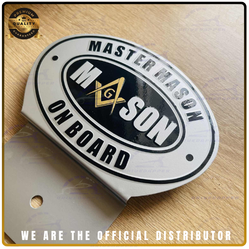 Master Mason Car Profession Emblem Accessories Silver Gold