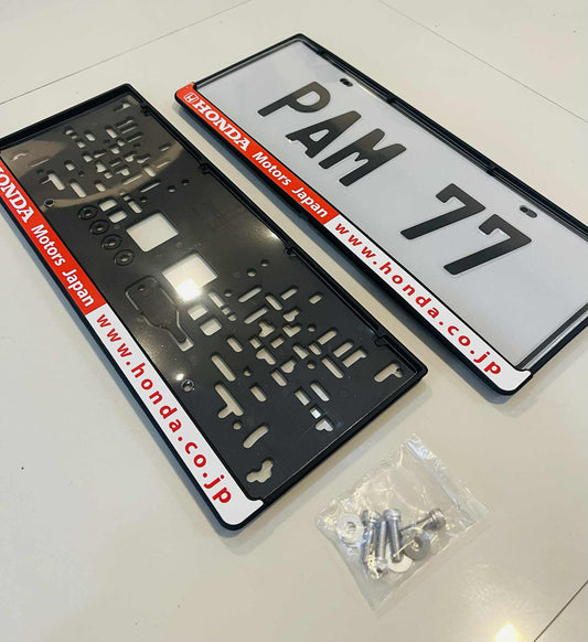 DuraPlate HONDA Motor Japan Frame Plate Holder 1 pair