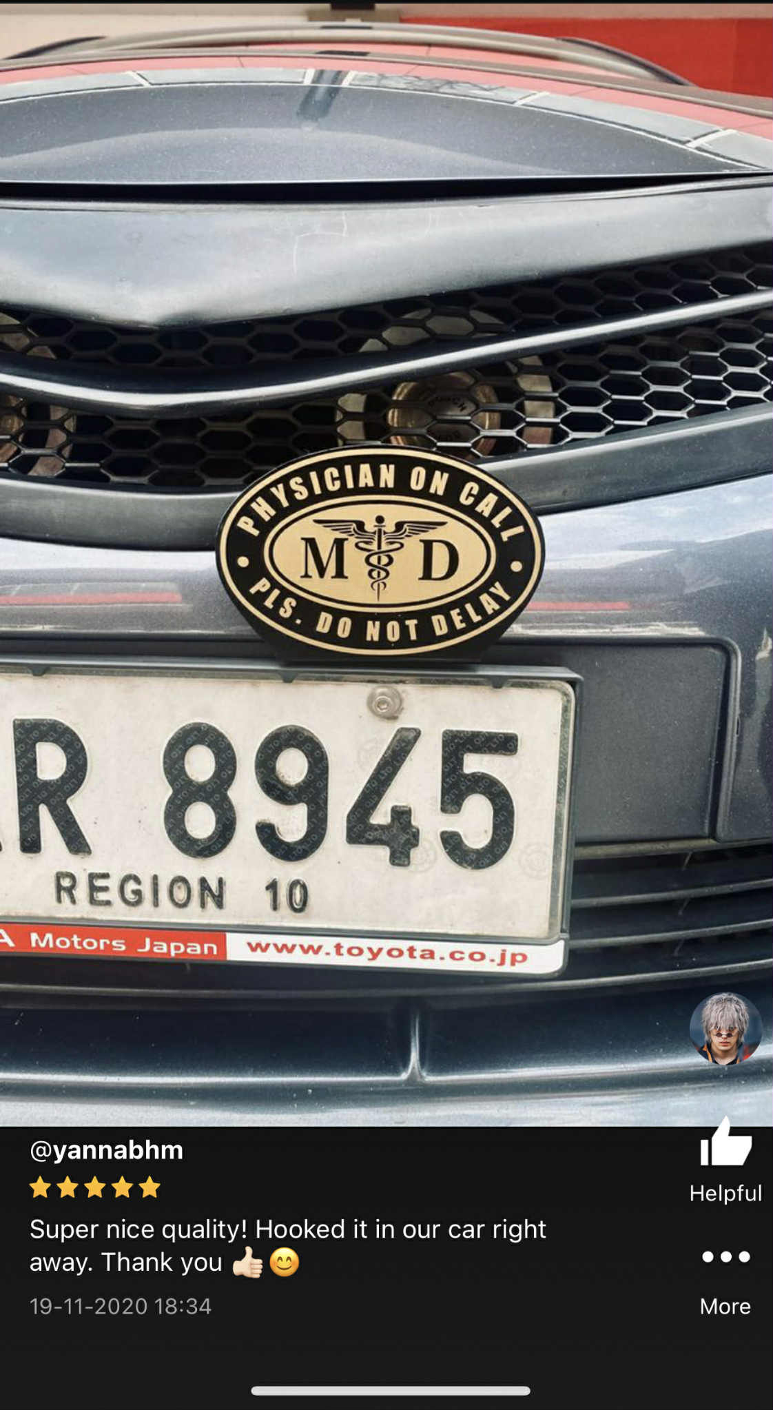 Physician On Call Car Profession Emblem Accessories Black Gold