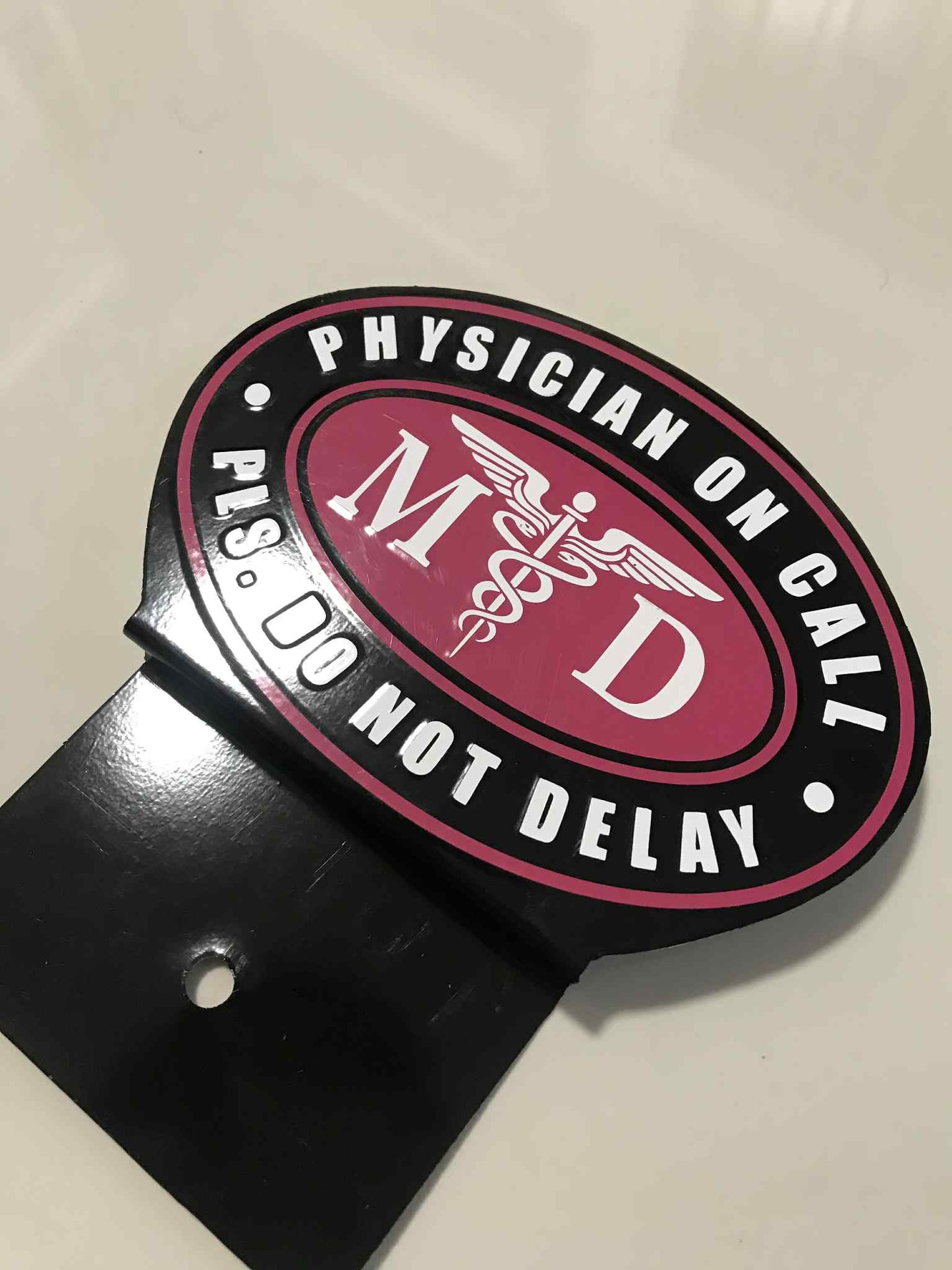 Physician On Call Car Profession Emblem Accessories Black Pink