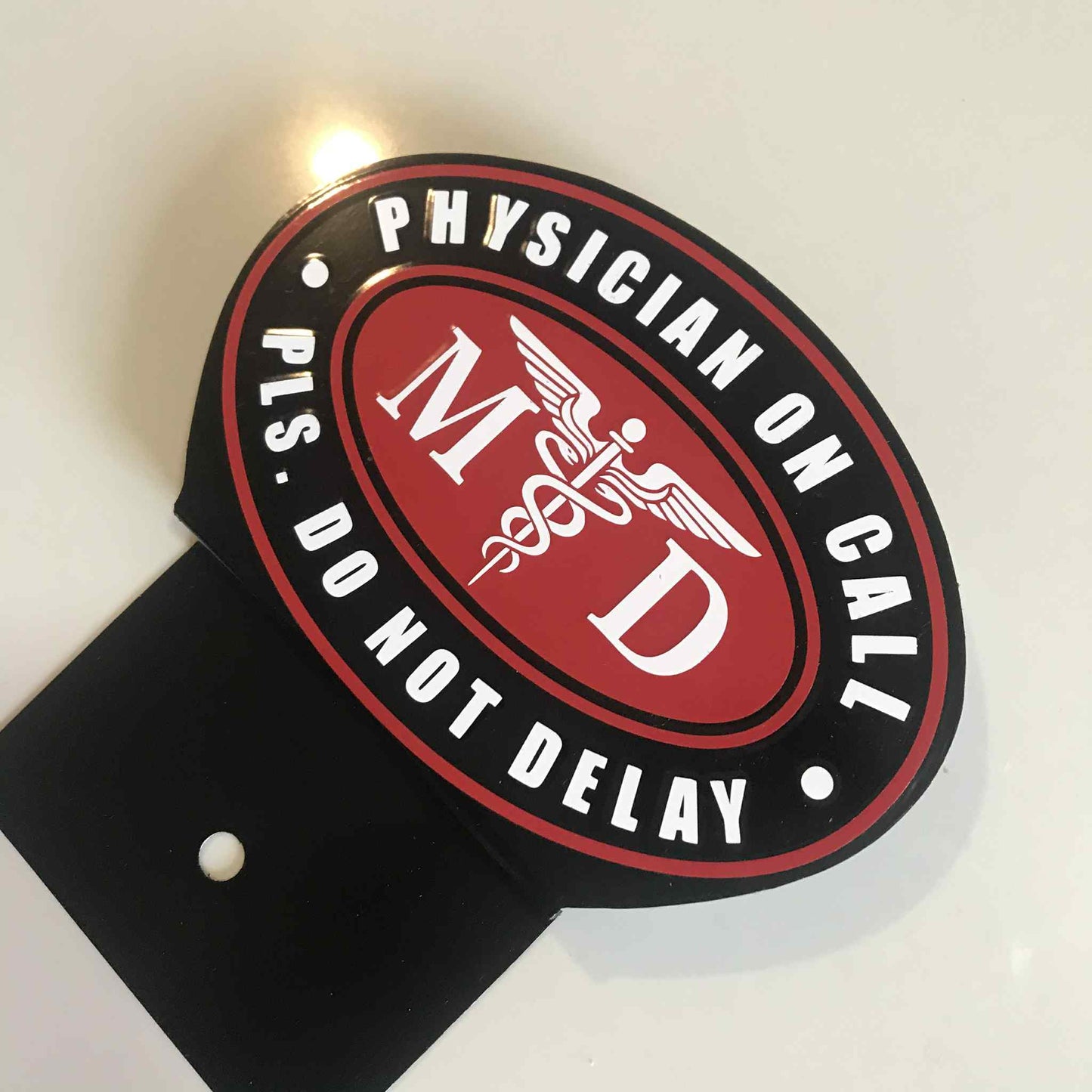 Physician On Call Car Profession Emblem Accessories Black Red