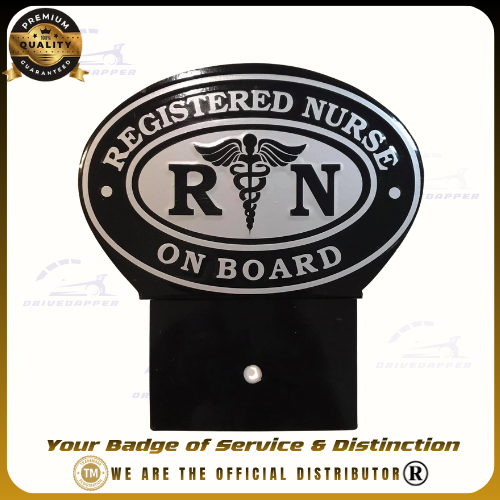 Registered Nurse On Board Car Profession Emblem