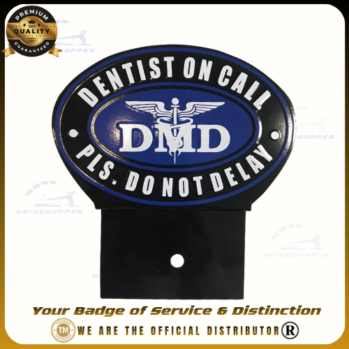 Dentist On Call Car Profession Emblem Accessories Black Blue