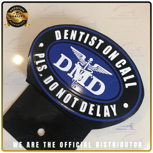 Dentist On Call Car Profession Emblem Accessories Black Blue