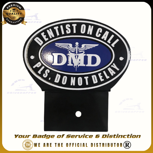 Dentist On Call Car Profession Emblem Accessories Black Blue White