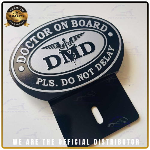 Doctor On Board DMD Car Profession Emblem Accessories Black Gray