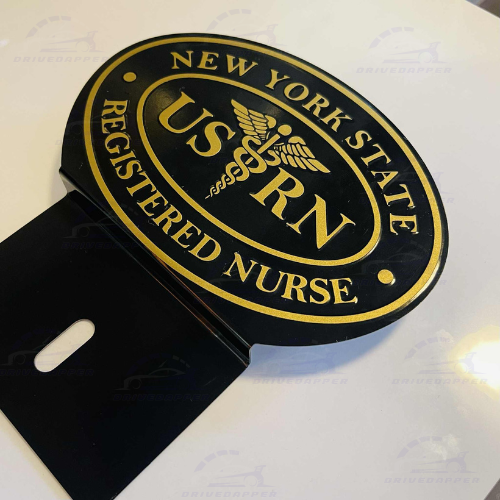 US-RN NEW YORK STATE Car Profession Emblem BGOLD