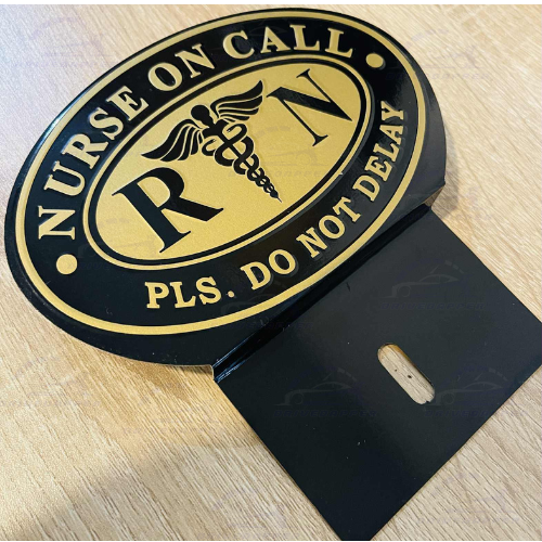 Nurse On Call Car Profession Emblem Black Gold
