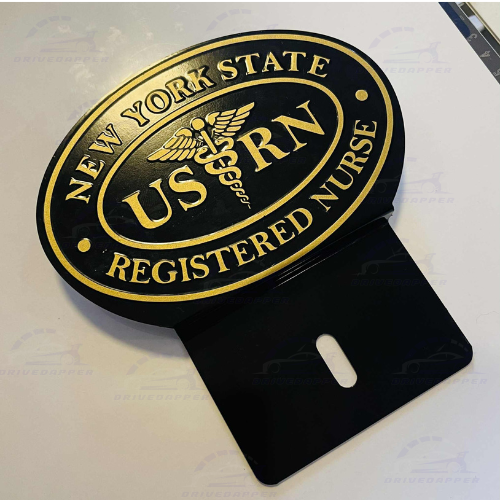 US-RN NEW YORK STATE Car Profession Emblem BGOLD