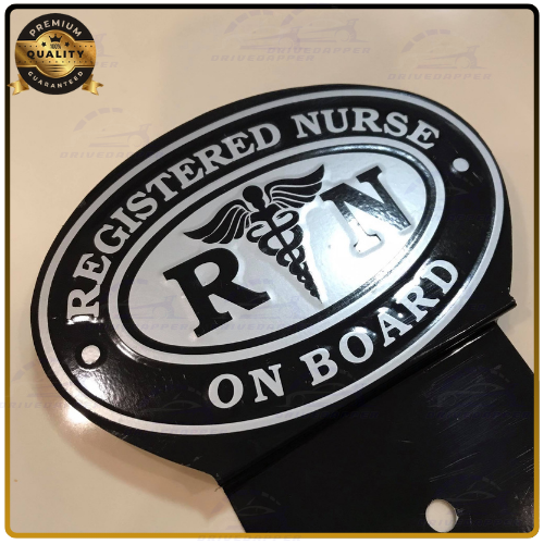 Registered Nurse On Board Car Profession Emblem