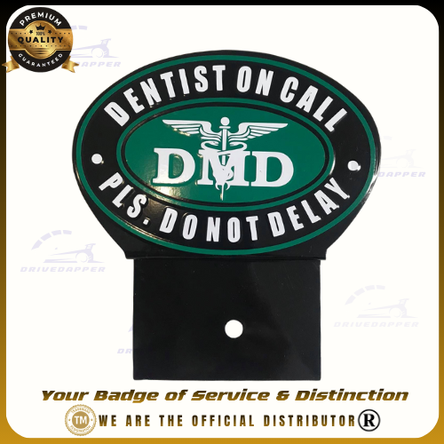 Dentist On Call Car Profession Emblem Accessories Black Green