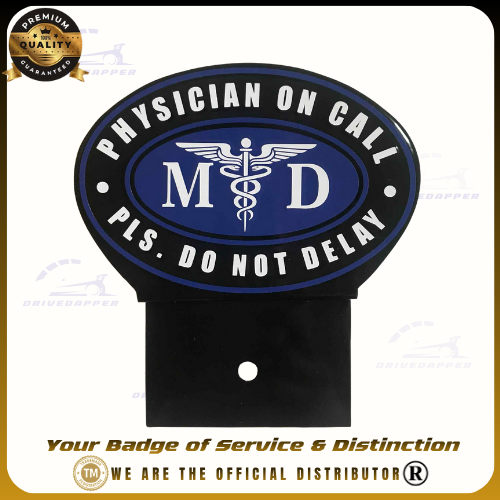 Physician On Call Car Profession Emblem Accessories Black Blue