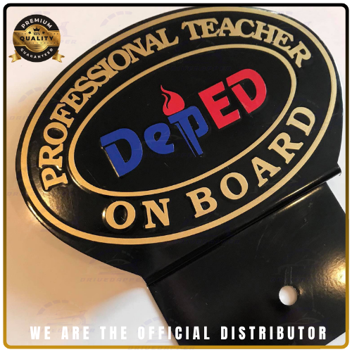 Professional Teacher On Board Car Profession Emblem Accessories Black Gold