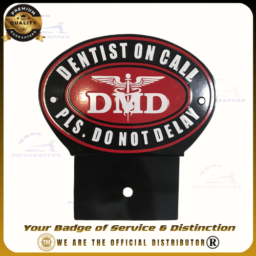 Dentist On Call Car Profession Emblem Accessories Black Red