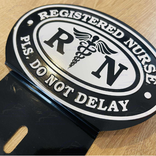 Registered Nurse Pls Do Not Delay Car Profession Emblem