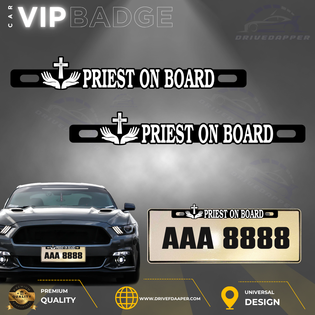 Priest On Board  Car VIP Badge Emblem Accessories A
