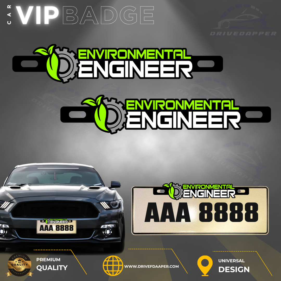 Environmental Engineer Car VIP Badge Emblem Accessories
