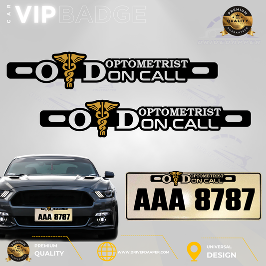 Optometrist On Call Cat VIP Badge Emblem