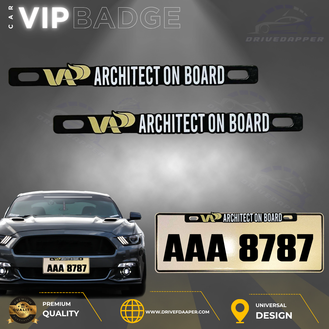 Architect Car VIP Badge Emblem Accessories Gold