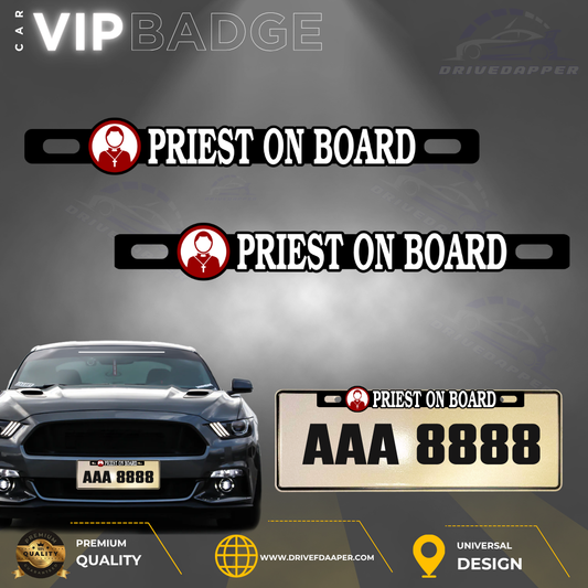 Priest On Board  Car VIP Badge Emblem Accessories A