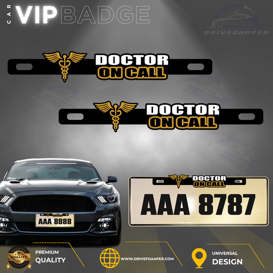 Doctor On Call Caduceus MD Car VIP Badge Emblem