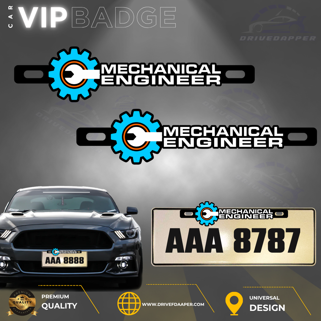 Mechanical Engineer Car VIP Emblem Accessories A