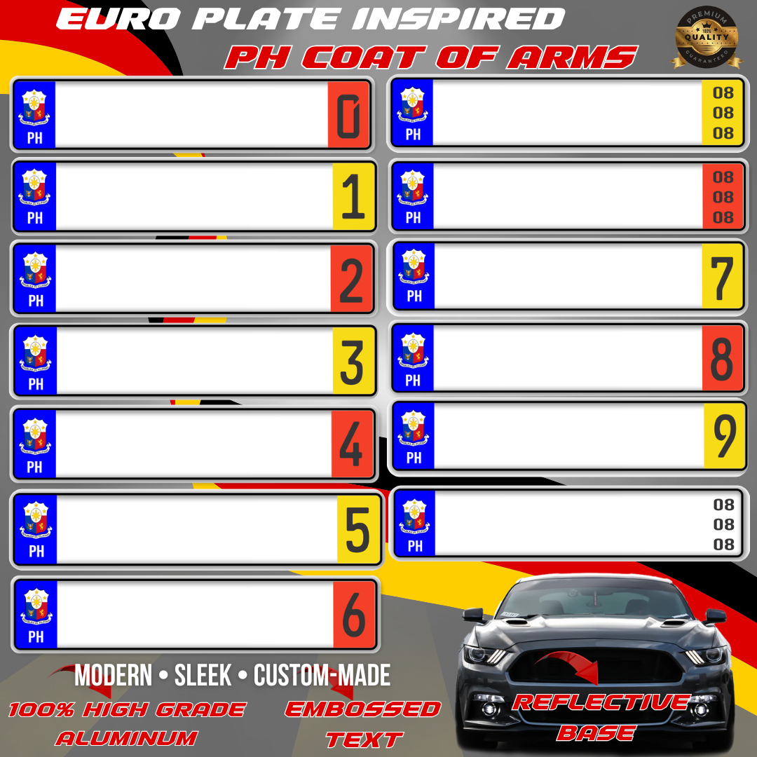 EURO PLATES PH Coat of Arms Inspired