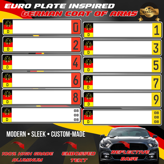 GERMAN Coat of Arms Euro Plates