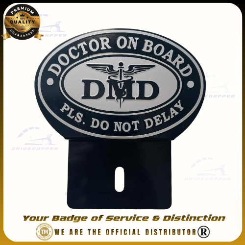 Doctor On Board DMD Car Profession Emblem Accessories Black Gray