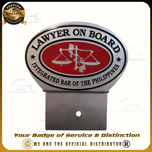 Lawyer On Board Car Profession Premium Emblem Accessories Silver Red