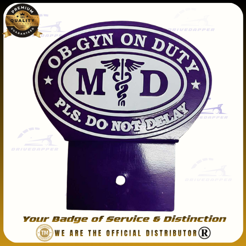🌸 OB-GYN Car Profession Emblem Accessories Violet
