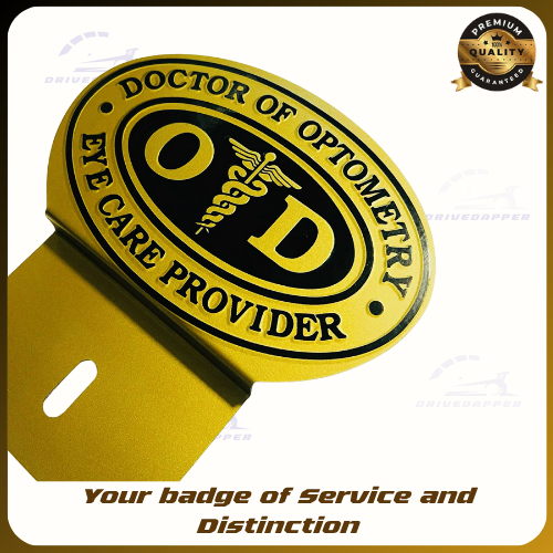 Doctor of Optometry Car Profession Emblem Gold
